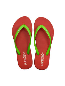 Women's Crimson/Green Flip Flops Slippers