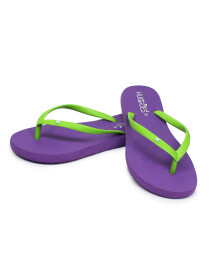 Women's Purple/Green Flip Flops Slippers