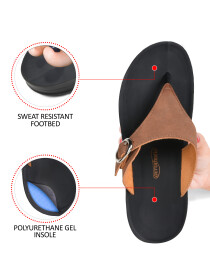 Women Brown Arch Support Platform Sandals