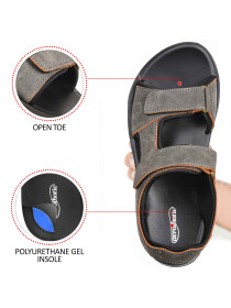 Men’s Grey Adjustable Strappy Sling back Sandals