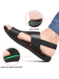 Men’s Black Comfortable Backstrap Sandals
