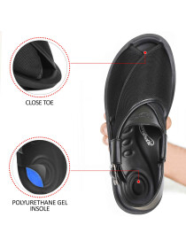 Men Black Synthetic leather Peshawari Sandals