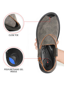 Men Grey Casual Comfort Peshawari Sandals