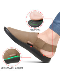Men Khaki Casual Comfort Peshawari Sandals