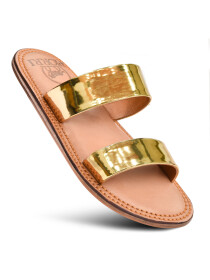 Women’s Yellow Natural Leather Slide