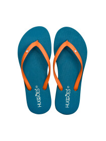 Women's Turquoise/Orange Flip flops Slippers