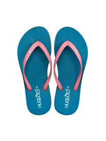 Women's Turquoise/Pink Flip flops Slippers
