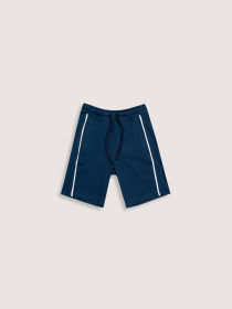 Boys' Navy Contrast Piping Shorts