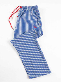 Blue & White lining Cotton Relaxed Pajama