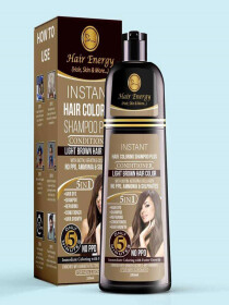 Instant Hair Coloring Shampoo + Conditioner (Light Brown)