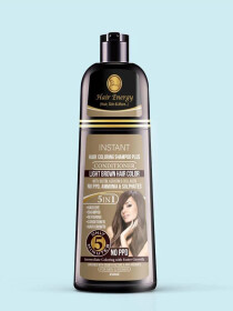 Instant Hair Coloring Shampoo + Conditioner (Light Brown)