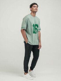 Men's Lime Green Oversized Graphic Tee
