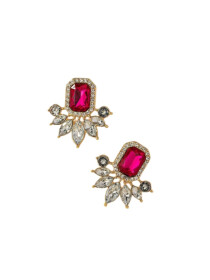 Radiant Pear Ear Rose Pink   Tops Pair Earrings