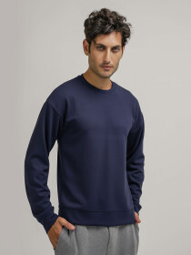 Men's Navy Luxe Stretch Sweatshirt