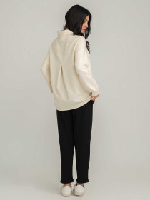 Women's Cream White Luxe Stretch Pullover