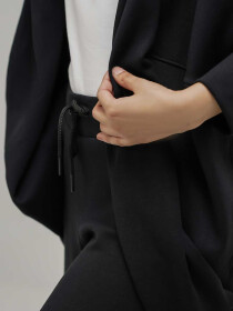 Women's Black Luxe Stretch Cardigan