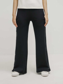 Women's Black Luxe Stretch Flare Pants