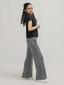 Women's Grey Heather Luxe Stretch Flare Pants