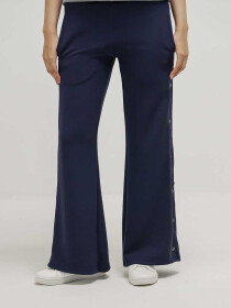 Women's Navy Luxe Stretch Flare Pants