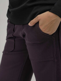 Women's Noble Purple Terry Wide Leg Pants