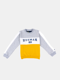 Little Boys Grey/Yellow/White Color-Blocked Sweatsuit
