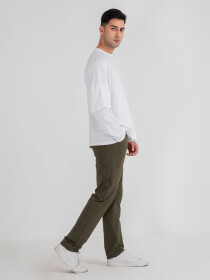 Men's Olive All Day Stretch Straight Pants