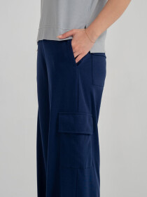 Women's Navy Blue Cargo Pants
