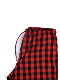 Classic Red & Black Check Cotton Relaxed Pajama