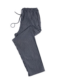 Black & White Striped Cotton Relaxed Pajama