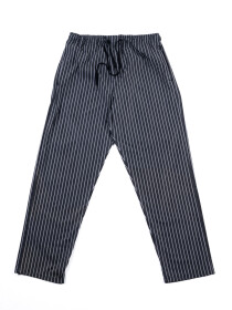 Black & White Striped Cotton Relaxed Pajama
