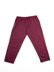 Classic Navy & Red Check Cotton Relaxed Pajama