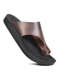 Women Brown Neritic Comfortable Slides