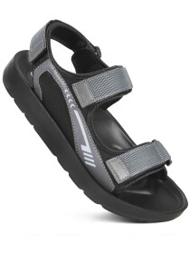 Men Grey Rupert Casual Dual Adjustable Strappy Sandals