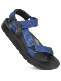 Men’s Blue Ozias Adjustable Velcro Strap Open Toe Sandals
