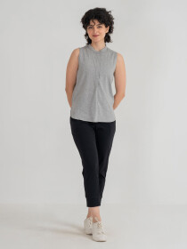 Women's Grey Heather Sleeveless Shirt