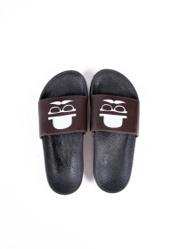 Men Brown Uncle Style Slides