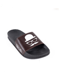 Men Brown Uncle Style Slides