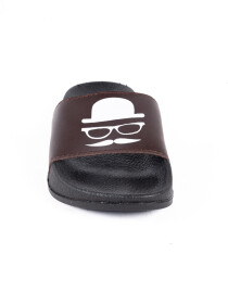 Men Brown Uncle Style Slides