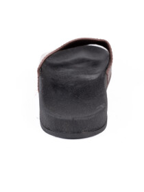 Men Brown Lion Style Slides
