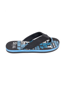 Men Blue English Flip Flops