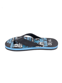 Men Blue English Flip Flops