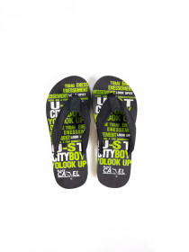 Men Green English Flip Flops