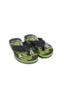 Men Green English Flip Flops