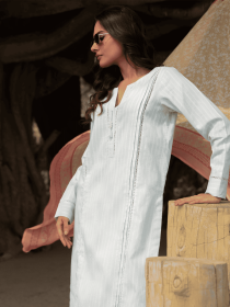 Women Solid Sky Blue Co-Ord Set - Clairo