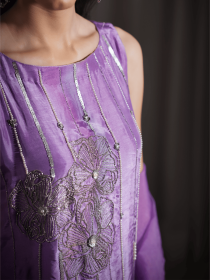 Women Light Purple 3 Piece Stitched Suit - Evara