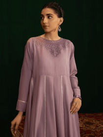 Women Lavender Formal 3 Piece Stitched Suit - Periwinkle
