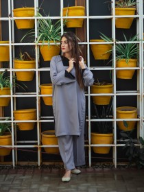 Women Lava Grey Two Peice Dress