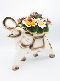 Porcelain Flower Elephant
