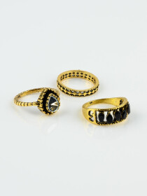 Gold Plated Cubic Zirconia italian rings