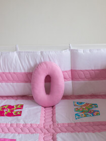 Pink/White 10 Pcs Cot Bedding Sets- BABE